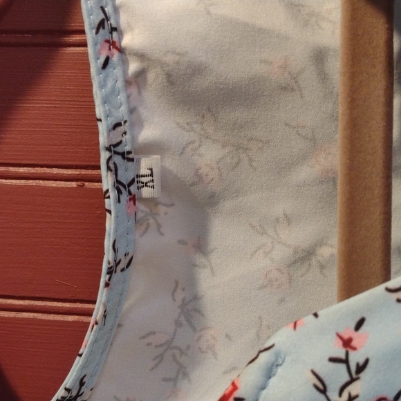 Retro Inspired Ditzy Floral A Line Blue Dress XL - Picture 3 of 6